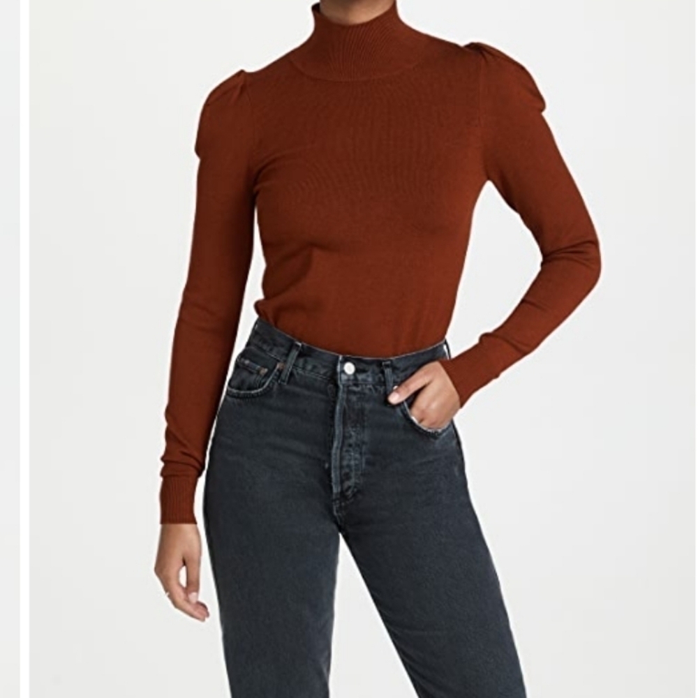 Caroline Constas Ivy Mock Neckline Long Sleeve Sienna Pullover Sweater NWT Small - Picture 3 of 11